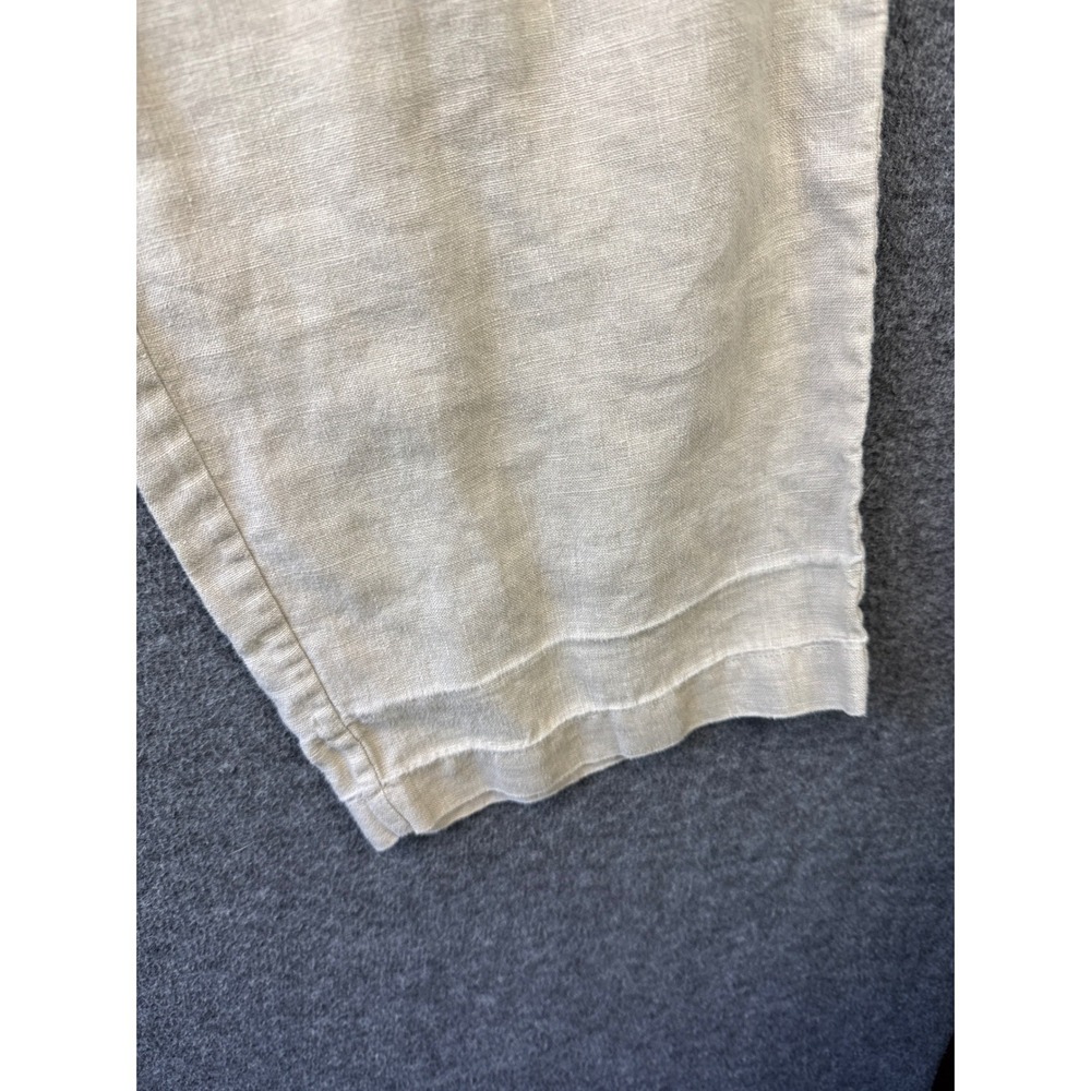 Orvis Womens XL 100% Linen Drawstring Elastic Waist Pants Beige Cruise Sailing - Picture 4 of 13